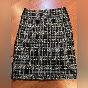 Milly Fun, Colorful Tweed Skirt with Side Zipper Slits